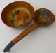 Antique Soviet Russian Hand Made & Painted Spoon And Bowl,  Russia Bowls photo 5