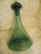 Lovely Vintage Antique Hand Blown 1950 ' S Green Glass Decanter & Stopper Blenko ? Decanters photo 6