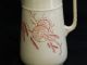 Antique Pottery Pitcher With Bird,  Butterfly,  And Plant Design Pitchers photo 2