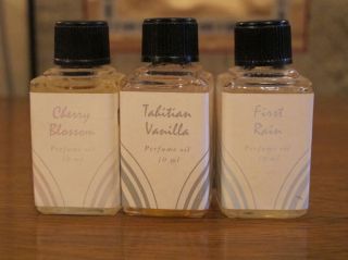 3 Bottles Perfume Oil Cherry Blossom First Rain Tahitian Vanilla photo