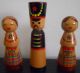 Hand Painted Soviet Era Russia,  Russian Wooden Dolls Carved Figures photo 1