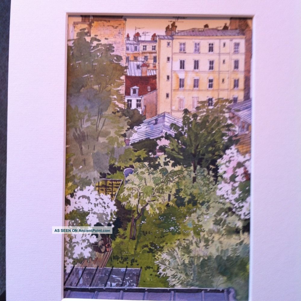 Paris Watercolor Print - Marais Garden - Pierre Deux Other photo