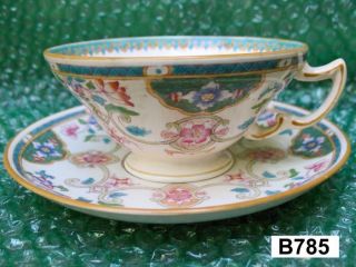 Vtg 1930 ' S Pr Of Mintons Tea Cups English Garden Pink Primrose B783 & 85 photo
