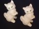 Vintage Goebel West Germany White Cats Salt & Pepper Shakers Green Eyes Salt & Pepper Shakers photo 1