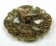 Antique Pierced Brass Button Art Nouveau Flower W/ Cut Steels Border Buttons photo 1
