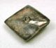 Antique Shell Dome Button Hand Painted Equestrian Scene Square Sterling Setting Buttons photo 1