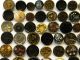 100 Antique & Vintage Metal Buttons Victorian Cut Steel Old Brass Picture Tinies Buttons photo 1