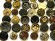 100 Antique & Vintage Metal Buttons Victorian Cut Steel Old Brass Picture Tinies Buttons photo 4