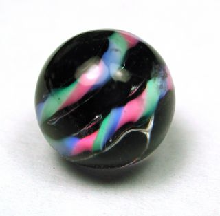 Antique Paperweight Glass Ball Button Twisted Blue Green Pink Cane photo