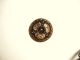 Vintage Antique Metal Brass Button Amber Glass Inset Buttons photo 2