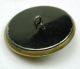 Antique Jewel Button Faceted Glass Center W/ Celluloid Liner & Brass Border Buttons photo 2