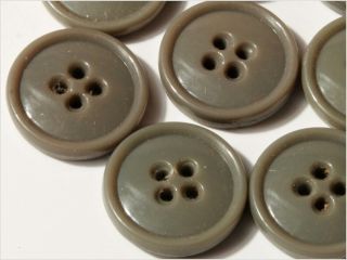 24 Czech Vintage Fancy Grey Sewthru Glass Buttons 16 Mm photo