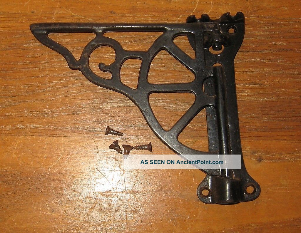 Antique Cast Iron Swing Arm Drop Leaf Brace From Old Sewing Table Parts & Salvaged Pieces photo
