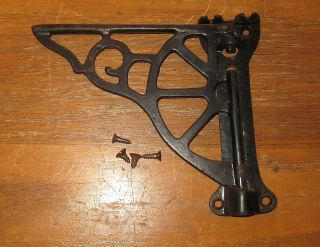 Antique Cast Iron Swing Arm Drop Leaf Brace From Old Sewing Table photo