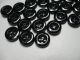 Matching Set Of 24 Antique Black China 4 Hole Buttons 7/16 