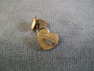 Lot 3 Vintage Brass Buttons Carhartt ' S Carhartt Work Overall Heart W/ Train Car photo