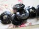 Antique Black Glass Buttons/french Jet Buttons photo 1