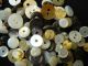 Antique Mother Of Pearl Buttons 80+ Count Mixed Bag Buttons photo 2