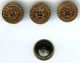 Antiq.  Brass & Steel Picture Buttons (4) C.  1880s? Buttons photo 2