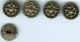 Antique Metal Buttons (5),  Silver? C 1860s? Buttons photo 1