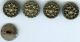 Antique Metal Buttons (5),  Silver? C 1860s? Buttons photo 2