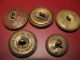 5 Antique Different American Military Buttons Buttons photo 1