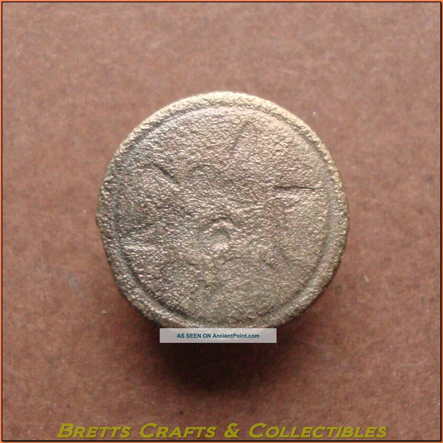 Vintage - 18th Century (1714+) Georgian Button - Plain Disc 13a Buttons photo