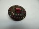 Antique Old Cesetzlich Geschutzt Beaded Large 1.  625” Decorative Purple Button Nr Buttons photo 4