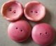 Four Great Vintage Scalloped Edge Raspberry/pink Vegetable Ivory Buttons Buttons photo 1