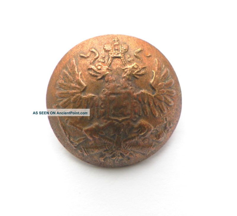 Russia Empire Vintage Antigue Copper Button Military Buttons photo