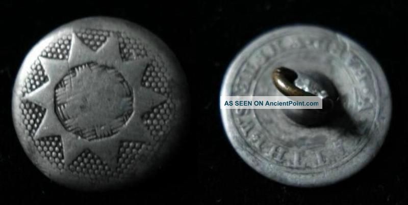 2 Marked Matthews American Pewter Buttons Early 1800s Tough To Find Buttons photo