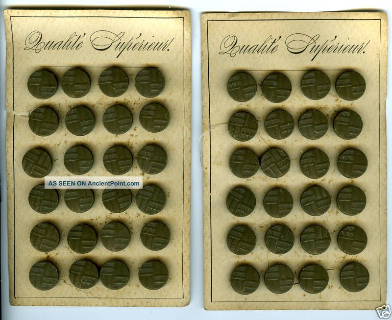 Antiq.  French Early Plastic Buttons (48),  C 1930s? Buttons photo