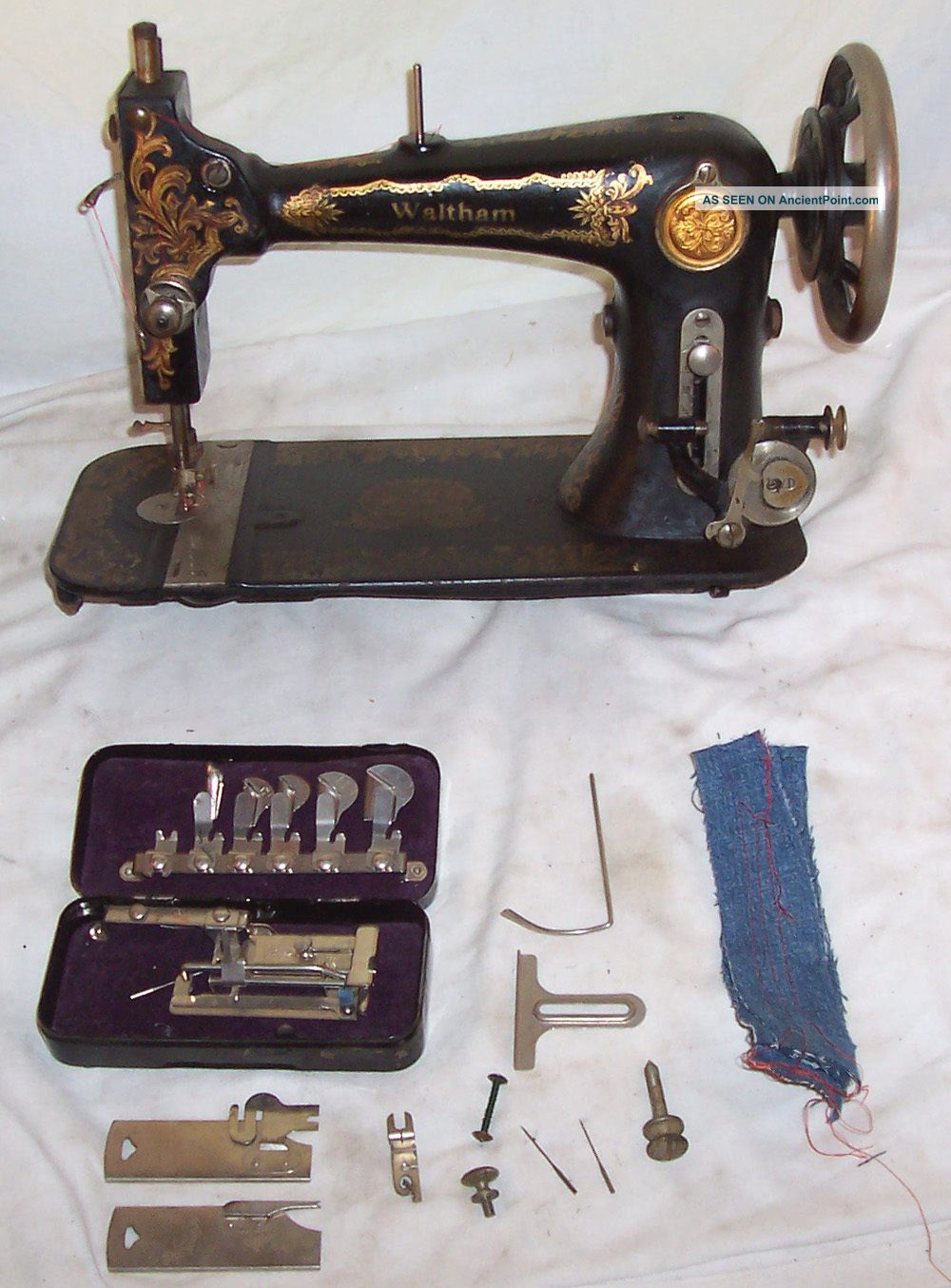 Rare Antique Waltham American Sphinx Treadle Sewing Machine - Serviced See Video Sewing Machines photo