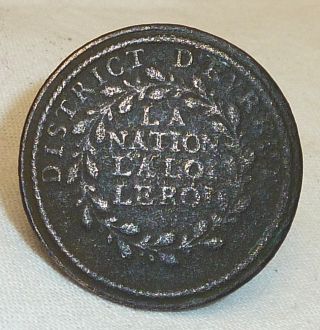 Hard To Find : French Revolutionary Era Button Of The « Garde Nationale » 1790 photo