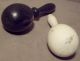 Two Vintage Hand Crafted Painted Hard Wood Darning Eggs - One Black & One White Other photo 5