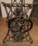 Antique Machine Age Cast Iron Singer Treadle Sewing Machine Legs - Table Base Parts & Salvaged Pieces photo 1