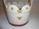 Cute Vintage 1940 ' S Handmade Wood Bucket Sewing Craft Basket Box Painted Tote Baskets & Boxes photo 2
