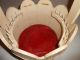 Cute Vintage 1940 ' S Handmade Wood Bucket Sewing Craft Basket Box Painted Tote Baskets & Boxes photo 4
