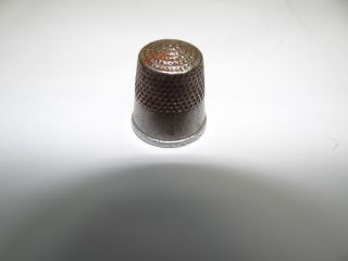 Antique Old Unmarked Metal Sewing Tool Safety Accessory Thimble Nr photo
