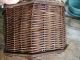Vintage 1900 S Antique Old Wicker Sewing Box With Wooden Bottom And Hanged Lid Baskets & Boxes photo 5