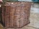 Vintage 1900 S Antique Old Wicker Sewing Box With Wooden Bottom And Hanged Lid Baskets & Boxes photo 7