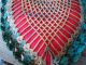 Victorian Red Heart Shape Crochet Pin Cushion Vg Pin Cushions photo 3