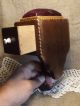 Antique Early 1800 Wooden Sewing Box Needle Pin Cushion - Just. . . Baskets & Boxes photo 2