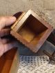Antique Early 1800 Wooden Sewing Box Needle Pin Cushion - Just. . . Baskets & Boxes photo 7