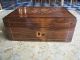 Antique English Rosewood Inlaid Sewing Box Boxes photo 1