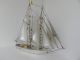 Finest Masterly Hand Crafted Large Sterling Silver Yacht Ship 210 Gr 7.  4 Oz Nr Other photo 9