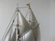 Finest Masterly Hand Crafted Large Sterling Silver Yacht Ship 210 Gr 7.  4 Oz Nr Other photo 10