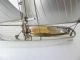 Finest Masterly Hand Crafted Large Sterling Silver Yacht Ship 210 Gr 7.  4 Oz Nr Other photo 6