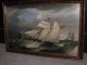 Thomas Buttersworth Antique Oil Painting Late 1768 - 1842 Model Ships photo 8