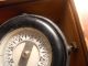In Old Wood Box. . .  Old 4 Way Maritime Boat Compass. . .  Works Good. .  Floating. .  Heavy Compasses photo 4